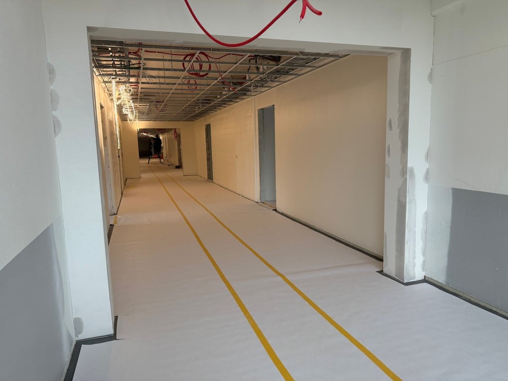 Korridor under renovering